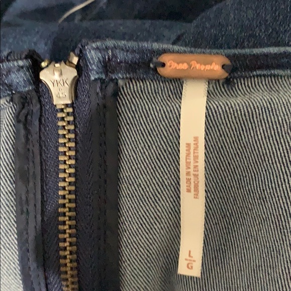 FREE PEOPLE LIA BLUE DENIM MINI DRESS SIZE LARGE - Picture 8 of 8